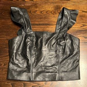 Leather Crop Top